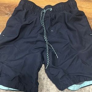 Navy and light blue George swim shorts